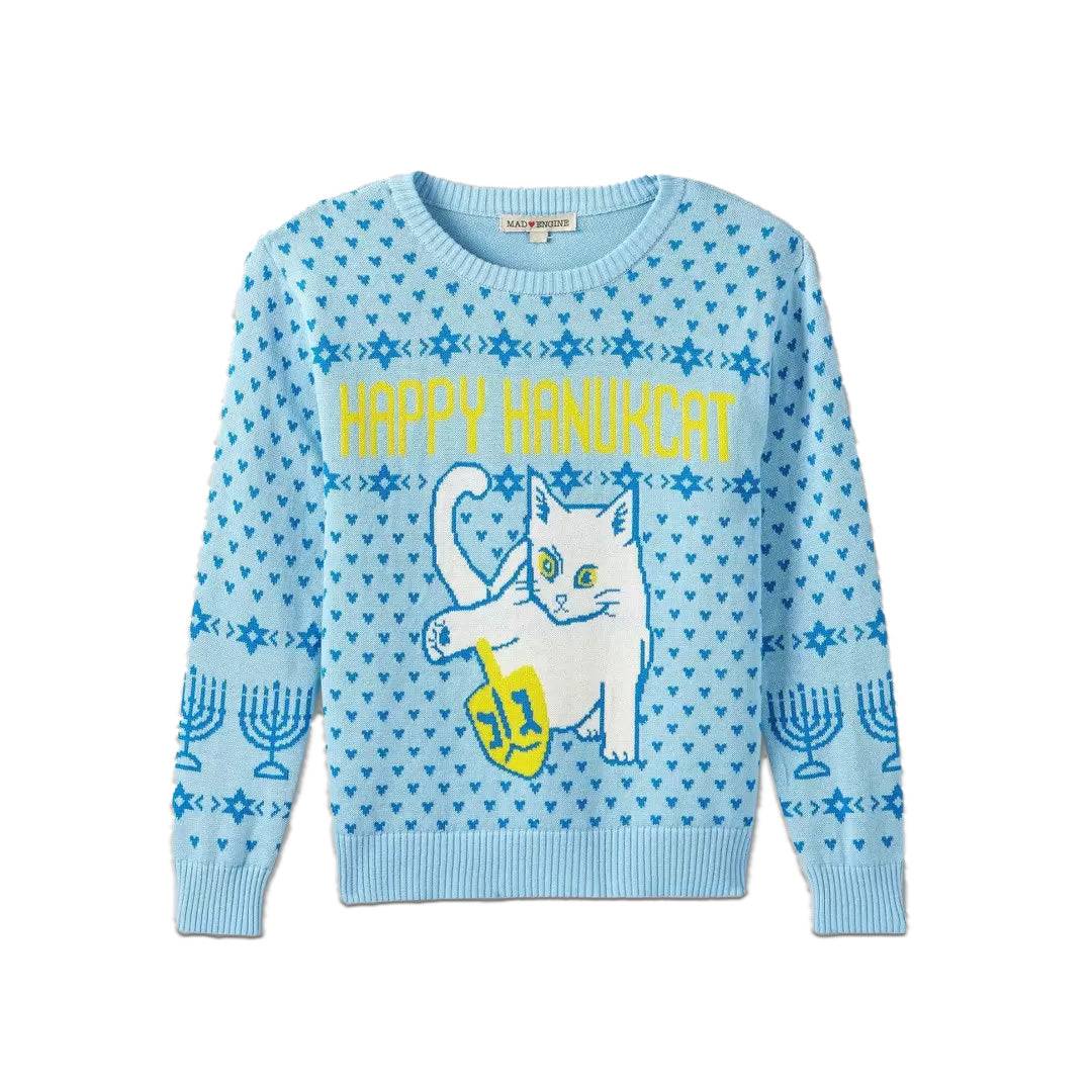 Cat hanukkah sweater hotsell