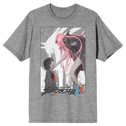 Mens Darling in The Franxx Anime Cartoon Grey Graphic Tee T-Shirt - Rex Distributor, Inc. Wholesale Licensed Products and T-shirts, Sporting goods,