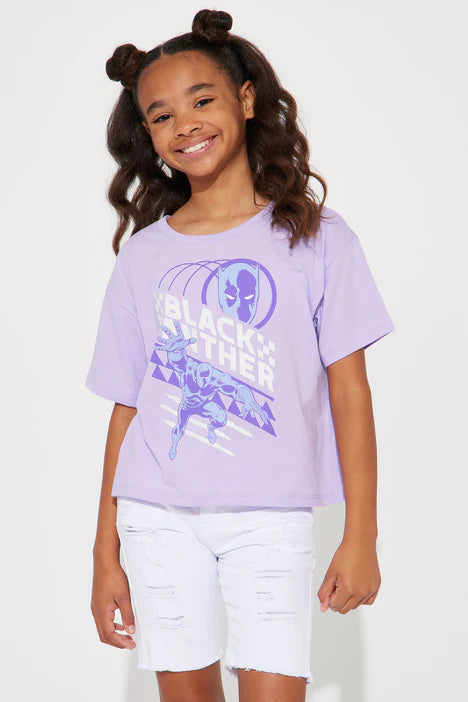 Girls' Marvel Black Panther Graphic Tee T-Shirt Purple
