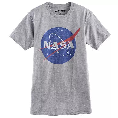 Men's Grey Heather Graphic NASA Logo T-Shirt