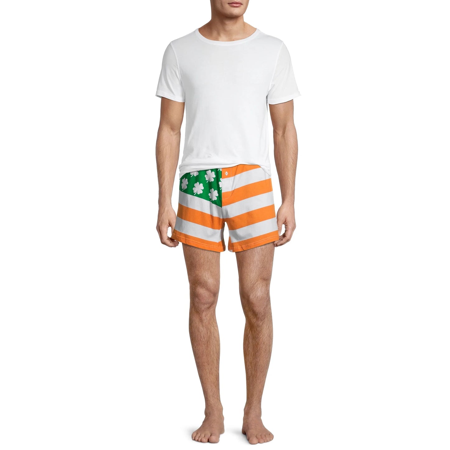 Men's Mad Engine St. Patrick's Irish For A Day Shamrock Flag Boxer Shorts