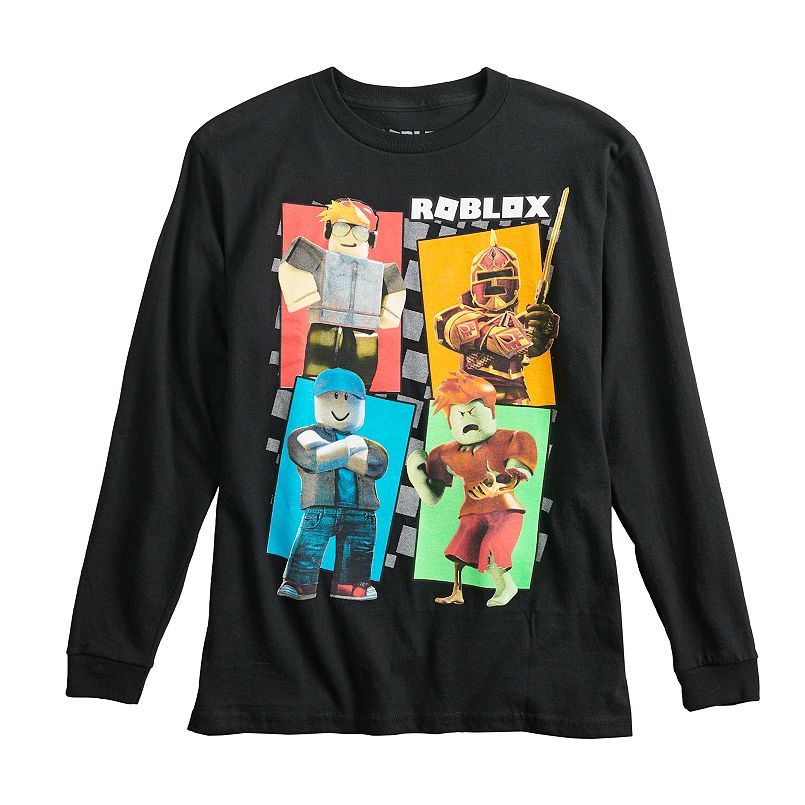 Boys 8-20 Black & Grey Roblox Raglan Long Sleeve T-Shirt Tee