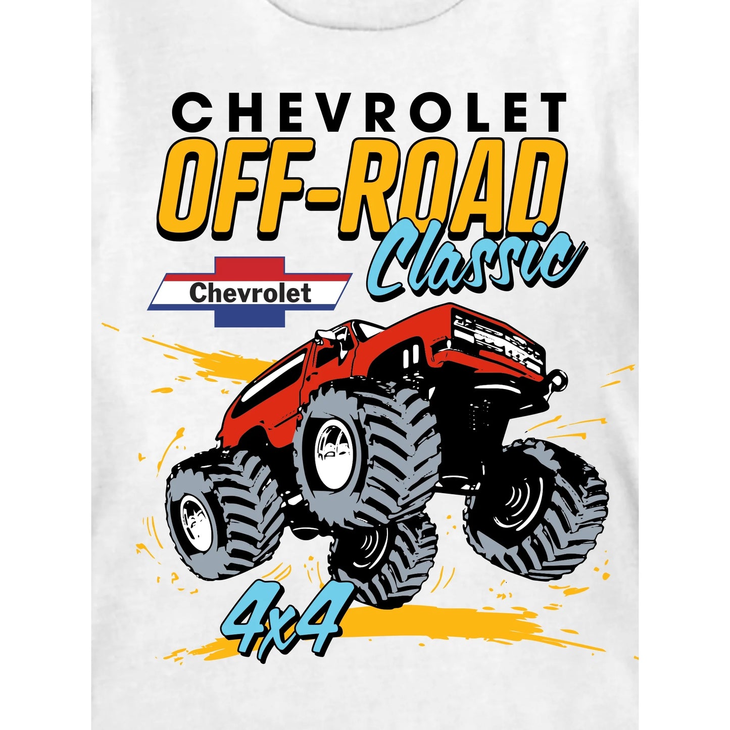 Boy's White Chevrolet Off Road Graphic Tee T-Shirt