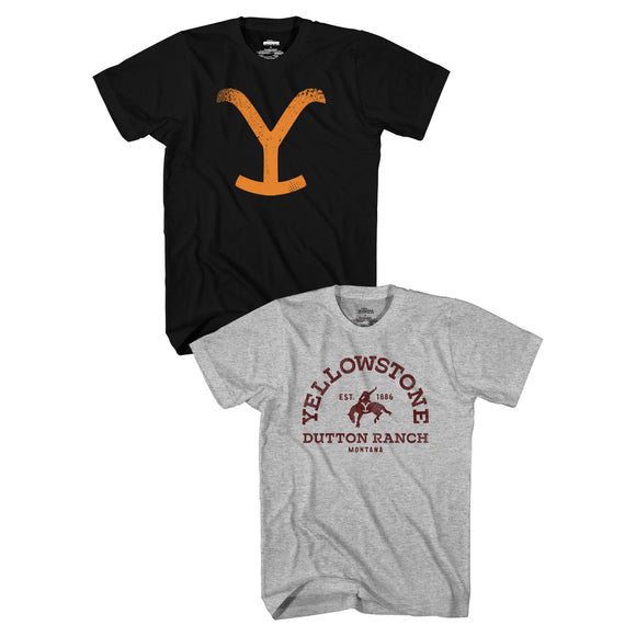 Men's Yellowstone Bronco Buster Graphic T-Shirt 2-Pack