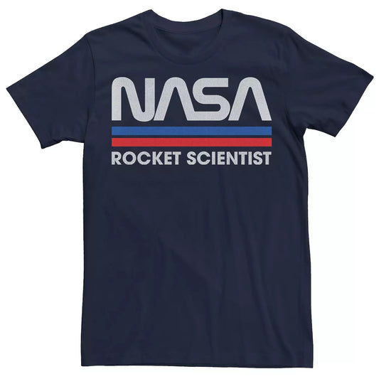 Men's NASA Rocket Scientist Vintage Striped Logo Tee