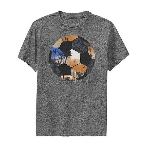 Boys 4-20 Grey Soccer Palm Graphic Tee T-Shirt