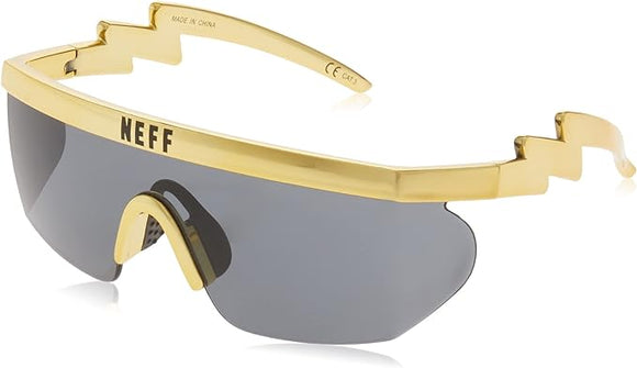 NEFF Men's Brodie Wrap Around Sport Sunglasses Gold , One Size