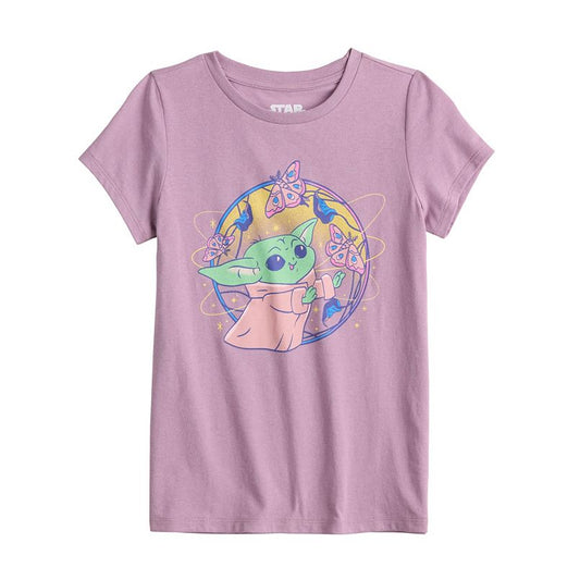 Girls 7-16 Star Wars Grogu Butterflies Graphic Tee