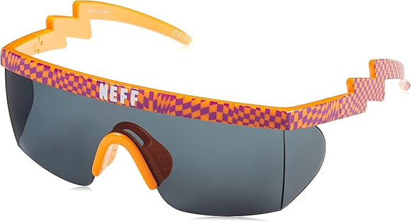 NEFF Men's Brodie Wrap Around Sport Sunglasses Orange Dazed, One Size