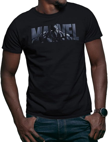 Men's Marvel Logo Black Panther T-Shirt Tee