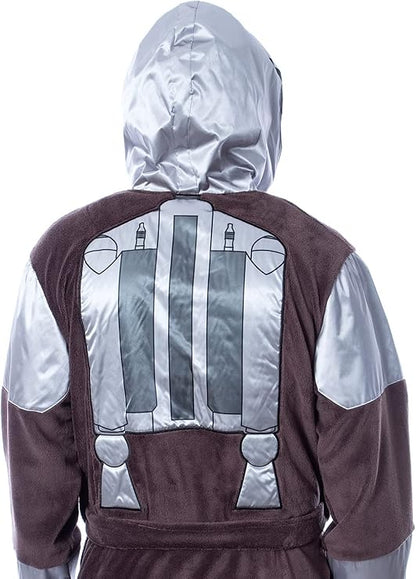 Star Wars Adult The Mandalorian Costume Fleece Robe Bathrobe For Men Women 1PCS