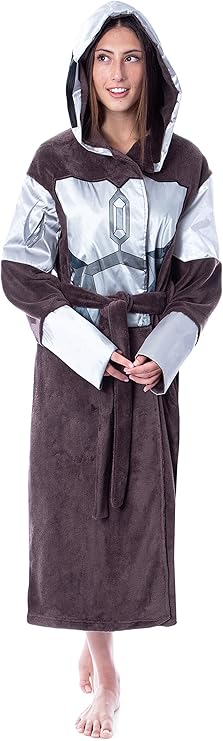 Star Wars Adult The Mandalorian Costume Fleece Robe Bathrobe For Men Women 1PCS