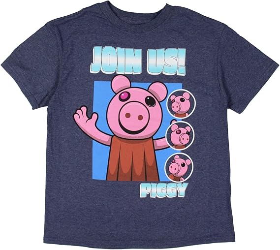 Boy's Roblox Join Us Piggy Graphic Tee T-Shirt