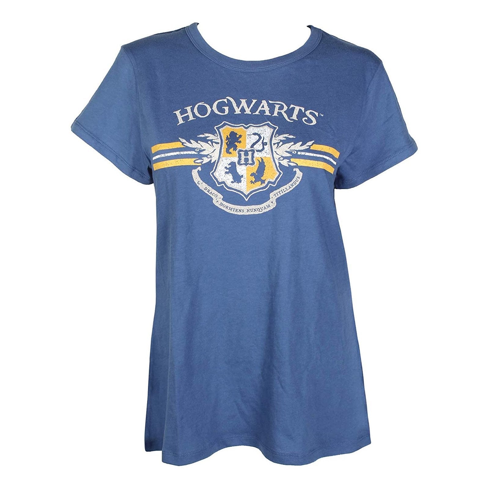 Women Junior\'s Blue Harry Potter Sporting Licensed T-shirts, Hogwarts T-Shirt Rex and goods, Products Distributor, Crest – Inc. Wholesale Graphic Tee