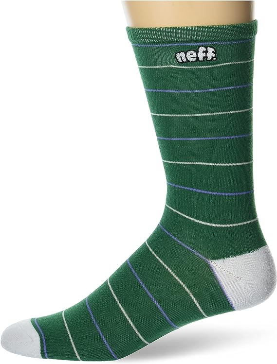 Neff Men's Striper Green Socks