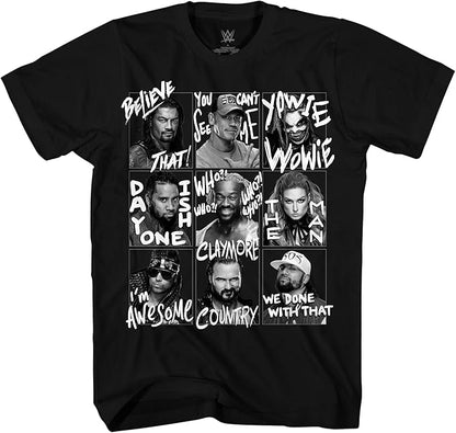 Boy's WWE Superstars Group Shirt Superstar Tee T-Shirt