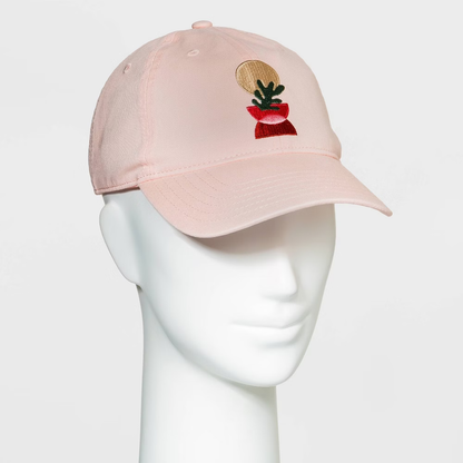 Abstract Plant Baseball Hat - Pink