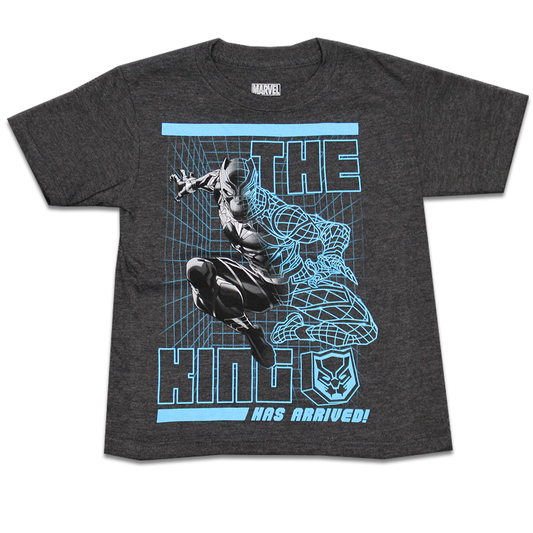 Boy's Marvel Black Panther The King Has Arrived Tee T-Shirt