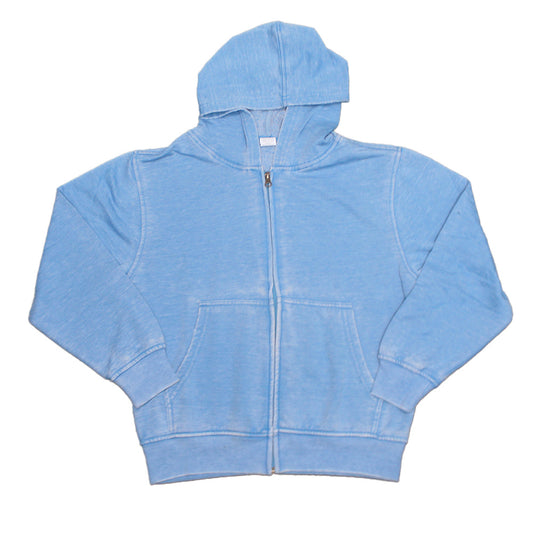 Youth Blue Heather Zip Up Hoodie