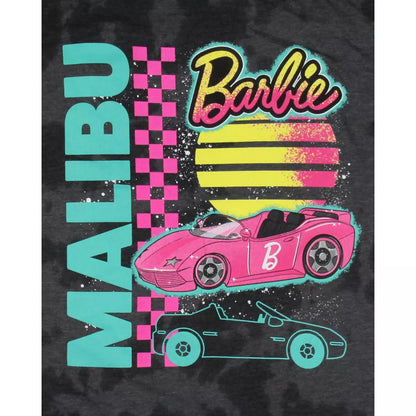 Girl's Tie Dye Mattel Malibu Barbie Dream Car Graphic Tee T-Shirt