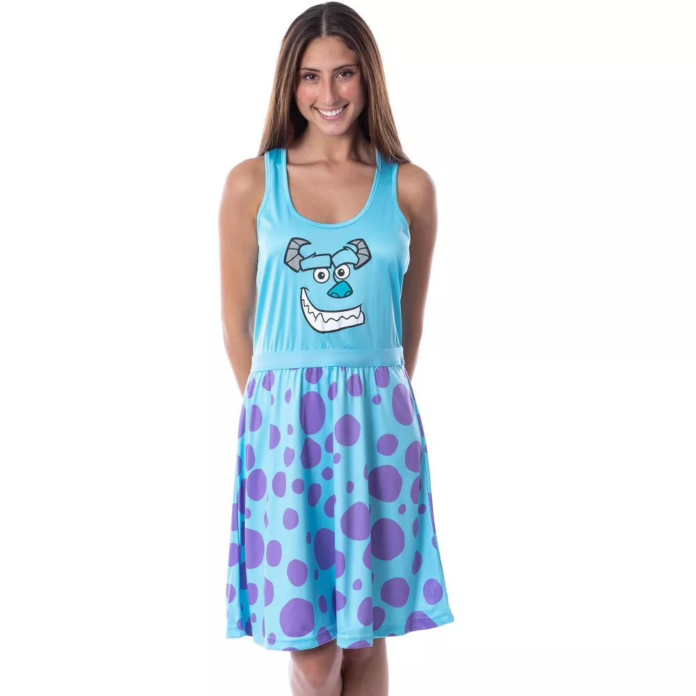 Disney Monsters Inc Womens Sulley Pajamas Nightgown Costume Dress Blue - Rex Distributor, Inc. Wholesale Licensed Products and T-shirts, Sporting goods,