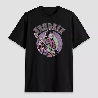 Men's Jimi Hendrix Short Sleeve Crewneck T-Shirt Tee