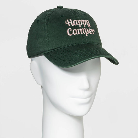 Happy Camper Baseball Hat - Green