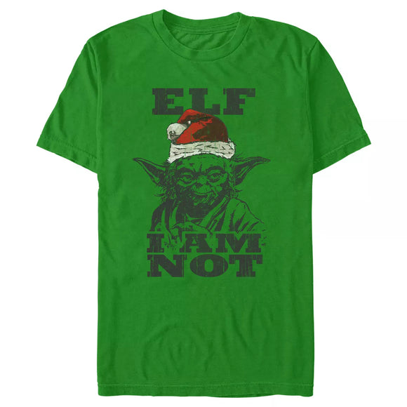 Men's Star Wars Christmas Yoda Elf I am Not T-Shirt