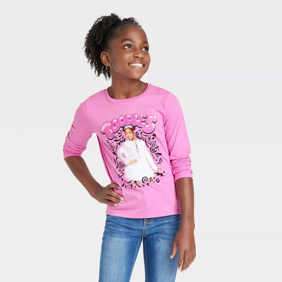 Girls' Nickelodeon That Girl Lay Lay Toodles Long Sleeve Graphic T-Shirt  Pink