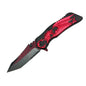 KN 1746-RD 4.5" Red Dragon Handle Assist-Open Folding Knife with Belt Clip