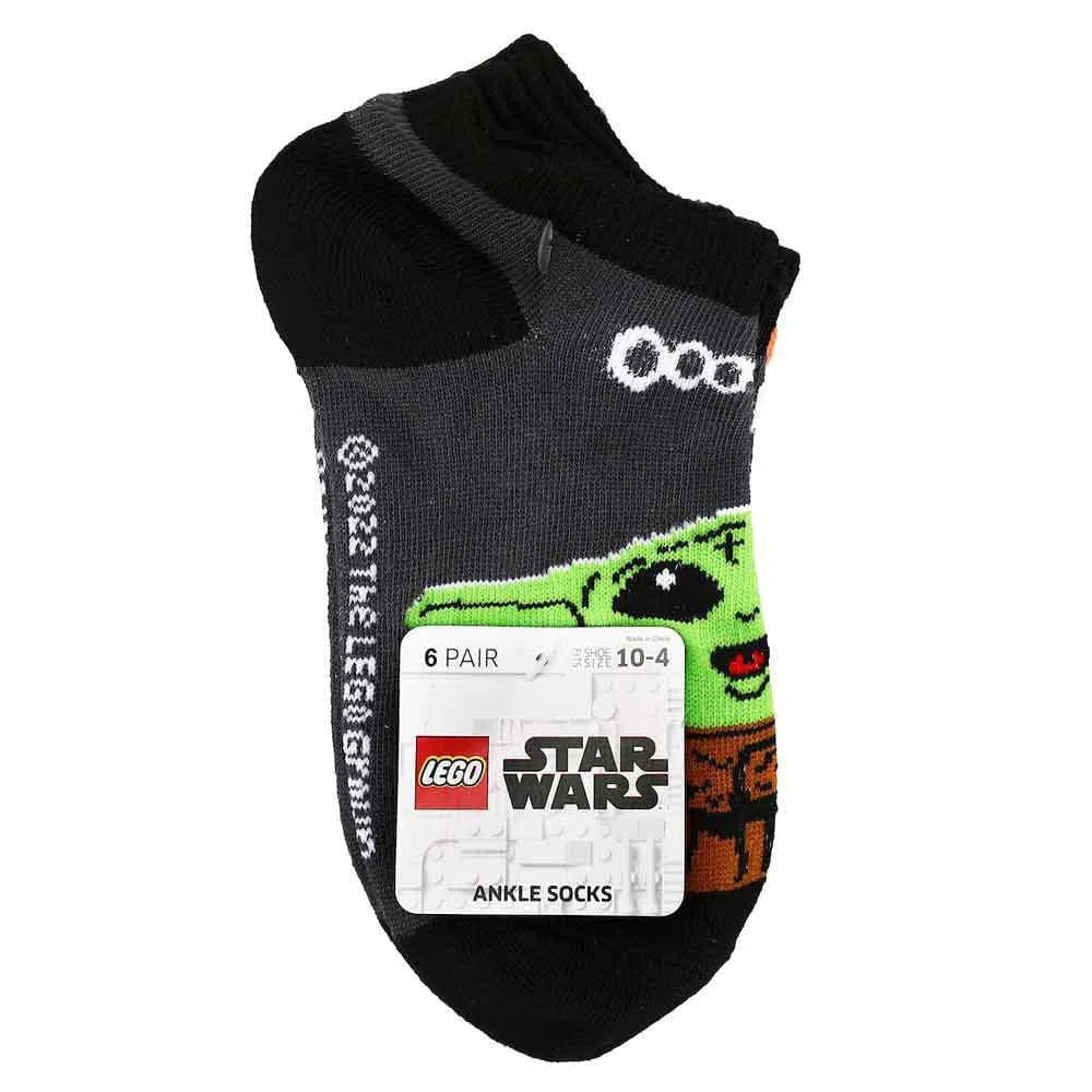 LEGO x Star Wars: The Mandalorian - Grogu Ankle Socks (6 Pairs) - Rex Distributor, Inc. Wholesale Licensed Products and T-shirts, Sporting goods,