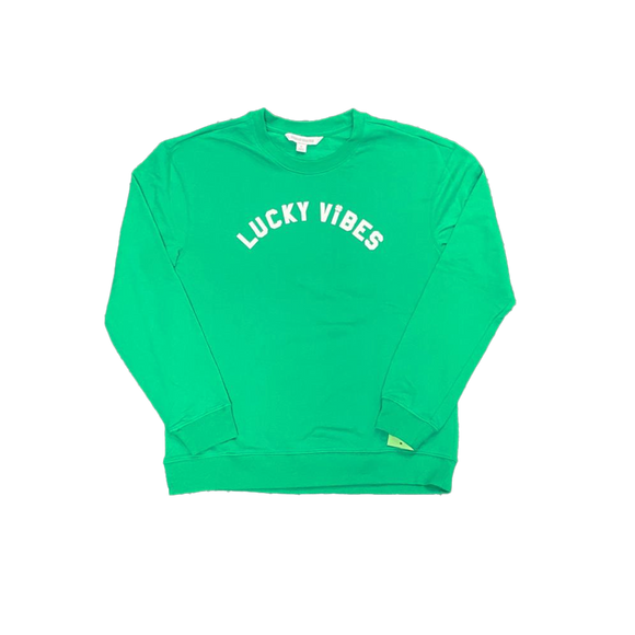 Women's Green Lucky Vibes Sweater Pullover