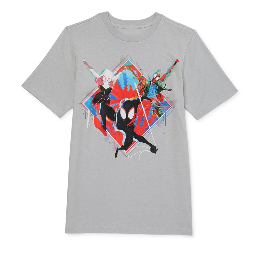 Boy's Marvel Boys Trio Across Spider-Verse Graphic Tee T-Shirt