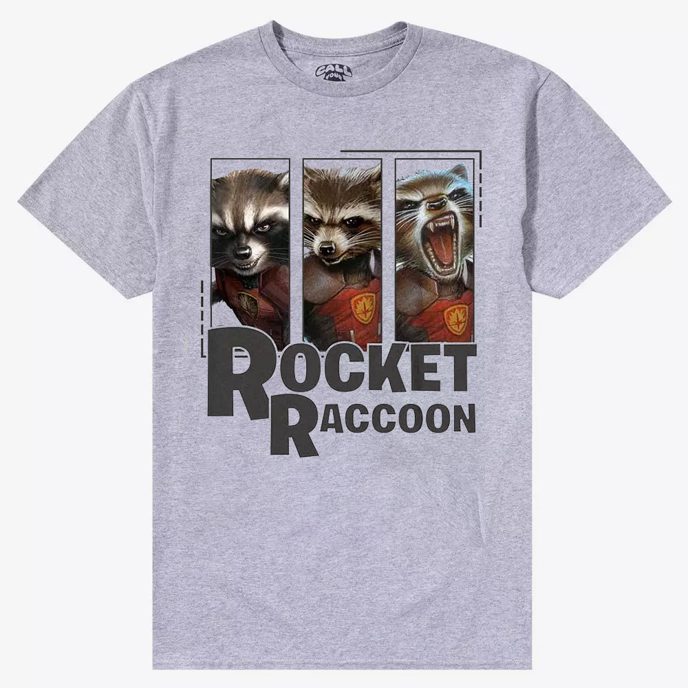 Boy's Marvel Guardians Of The Galaxy Rocket Raccoon Panels Tee T-Shirt