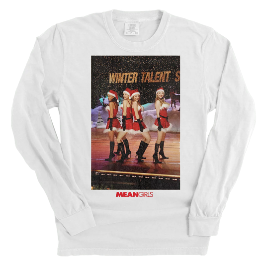 Adult White Long Sleeve Mean Girls Winter Talent Graphic Tee T-Shirt - Rex Distributor, Inc. Wholesale Licensed Products and T-shirts, Sporting goods,