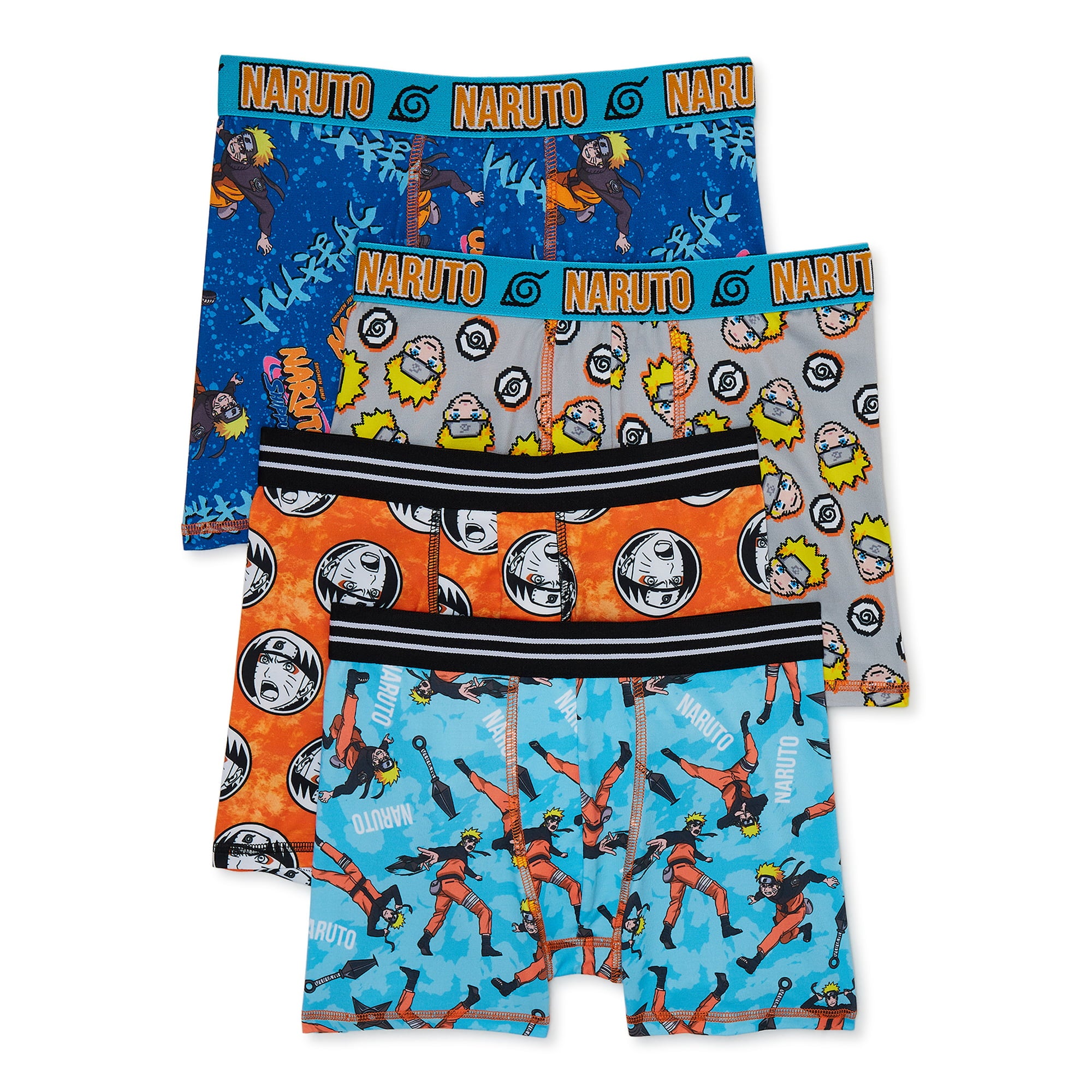 Naruto Boys Boxer Brief Underwear, 4-Pack, Sizes 4-10 – Rex Distributor,  Inc. Wholesale Licensed Products and T-shirts, Sporting goods