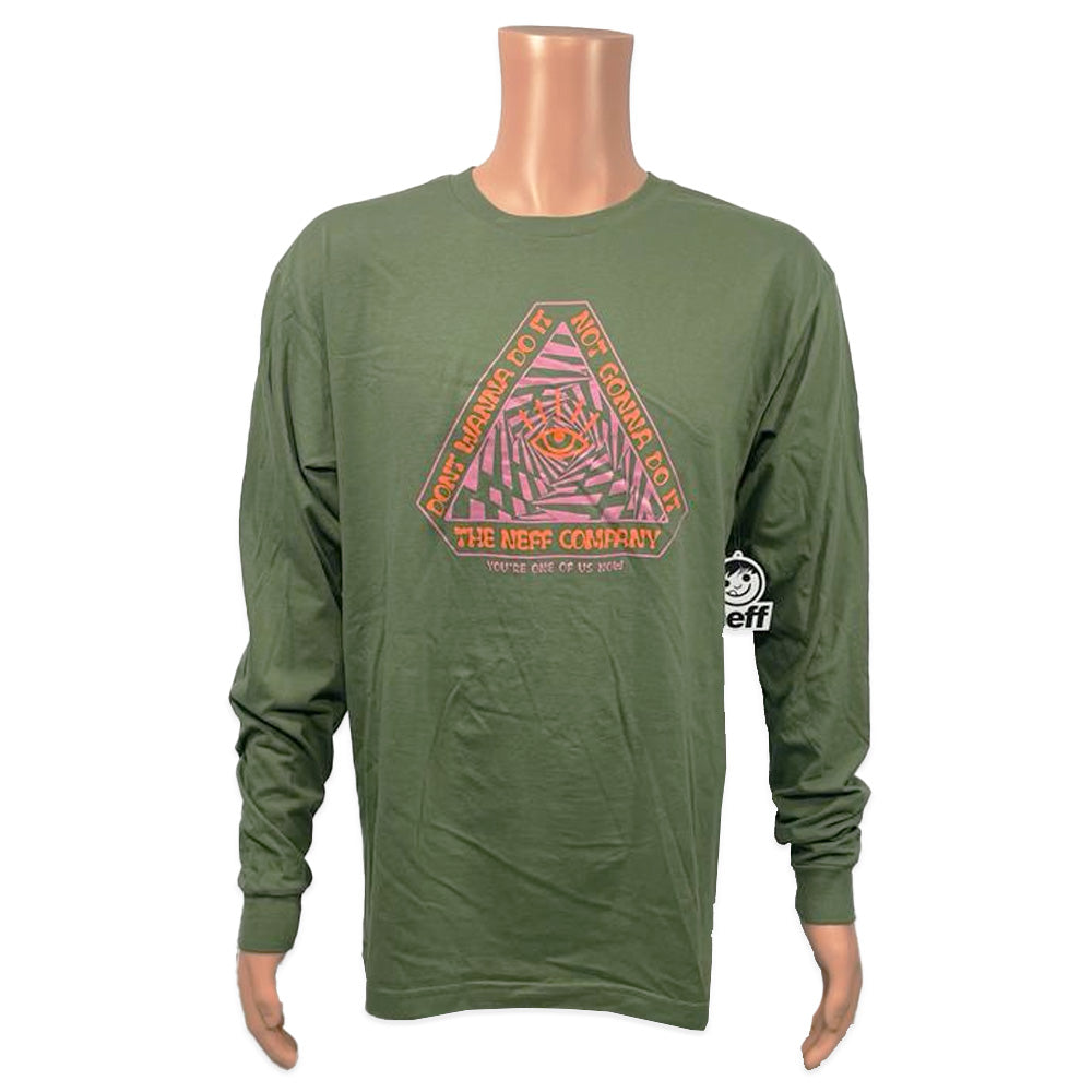 Men's Green NEFF One Of Us Graphic Long Sleeve Tee T-Shirt - Rex Distributor, Inc. Wholesale Licensed Products and T-shirts, Sporting goods,