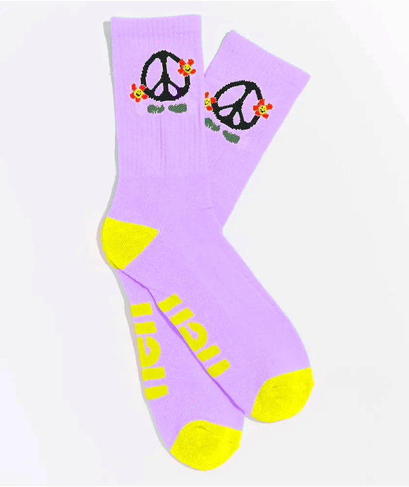 Neff Peace Tribe 2 Purple & Gold Socks