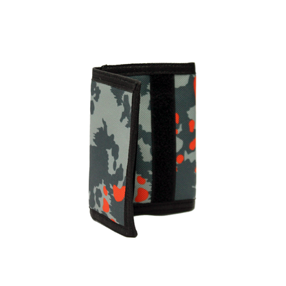 NEFF Orange Camo Trifold Wallet Black Hook & Loop