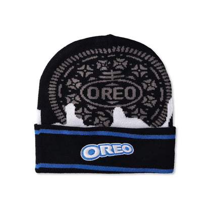 Oreo Dunk Men's Black & White Beanie Winter Hat