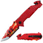 PK 3164-FF 4.75" Serviceman Red Honeycomb Handle Tactical Rescue Knife - Rex Distributor, Inc. Wholesale Licensed Products and T-shirts, Sporting goods,