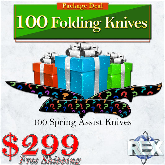 Spring Assist Knife Package Deal - 100 Knives & Free Shipping