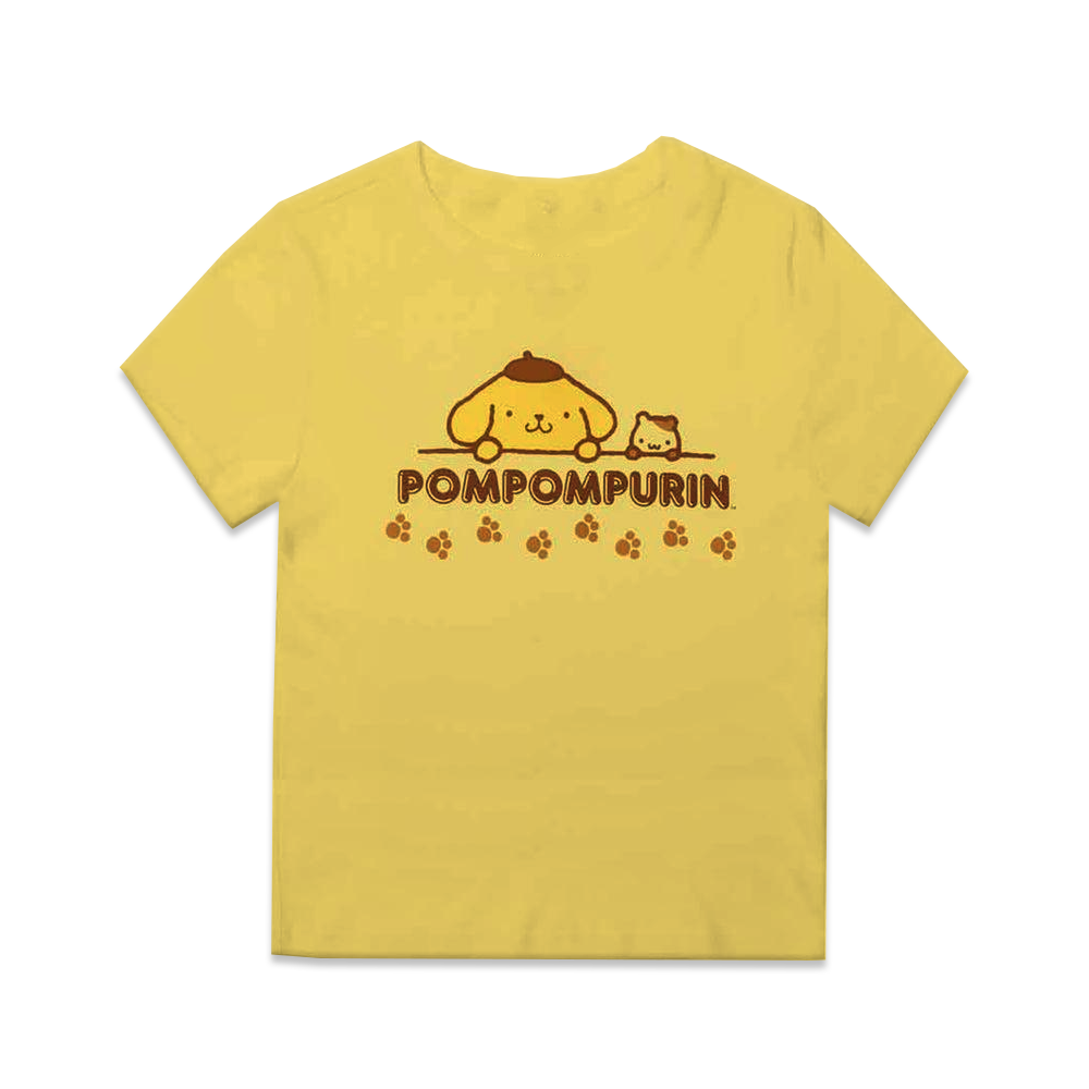 Yellow Sanrio Pompompurin & Muffin Character Tee T-Shirt - Rex Distributor, Inc. Wholesale Licensed Products and T-shirts, Sporting goods,