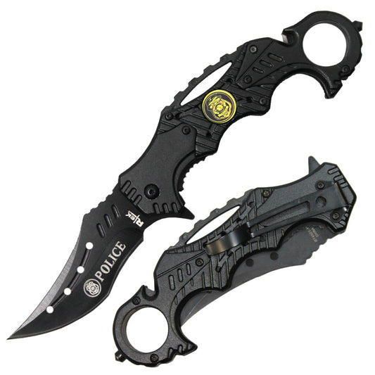 RT 4501-PO 5" Rtek Police Servicemen Assist-Open Karambit Tactical Rescue Knife