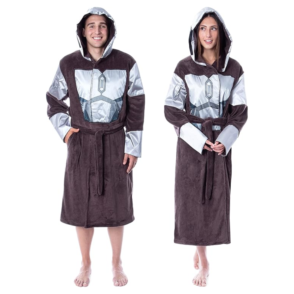 Star Wars Adult The Mandalorian Costume Fleece Robe Bathrobe For Men Women 1PCS