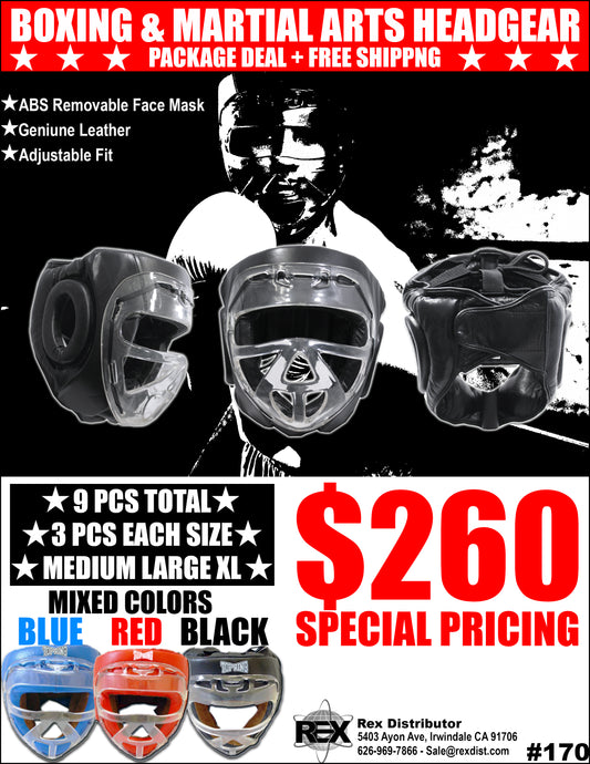 PKG DEAL #170- Boxing & Martial Arts Headgear Package Deal with Free Shipping