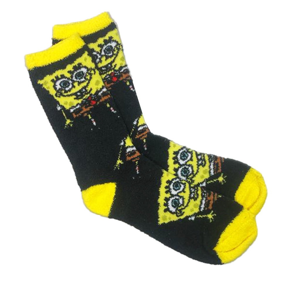 Women's Black & Yellow Spongebob Squarepants Crew Socks Size 5-10 - Rex Distributor, Inc. Wholesale Licensed Products and T-shirts, Sporting goods,