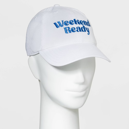 Weekend Ready Baseball Hat - White