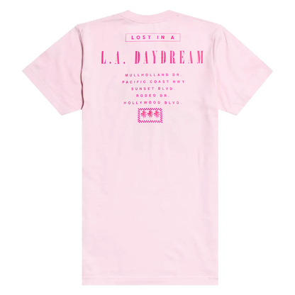 Women Junior's Pink City Of Angels Graphic Tee T-Shirt