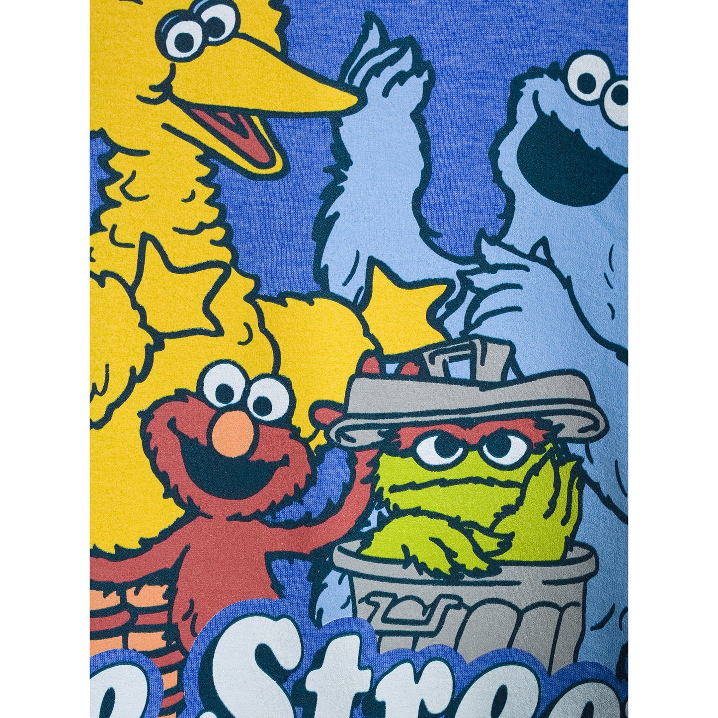 Men's Blue Sesame Street Everything I Know Graphic Tee T-Shirt